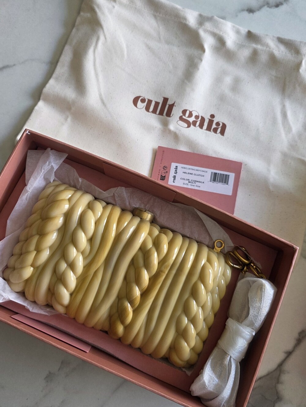 Cult Gaia Helene Acrylic Clutch New In Box